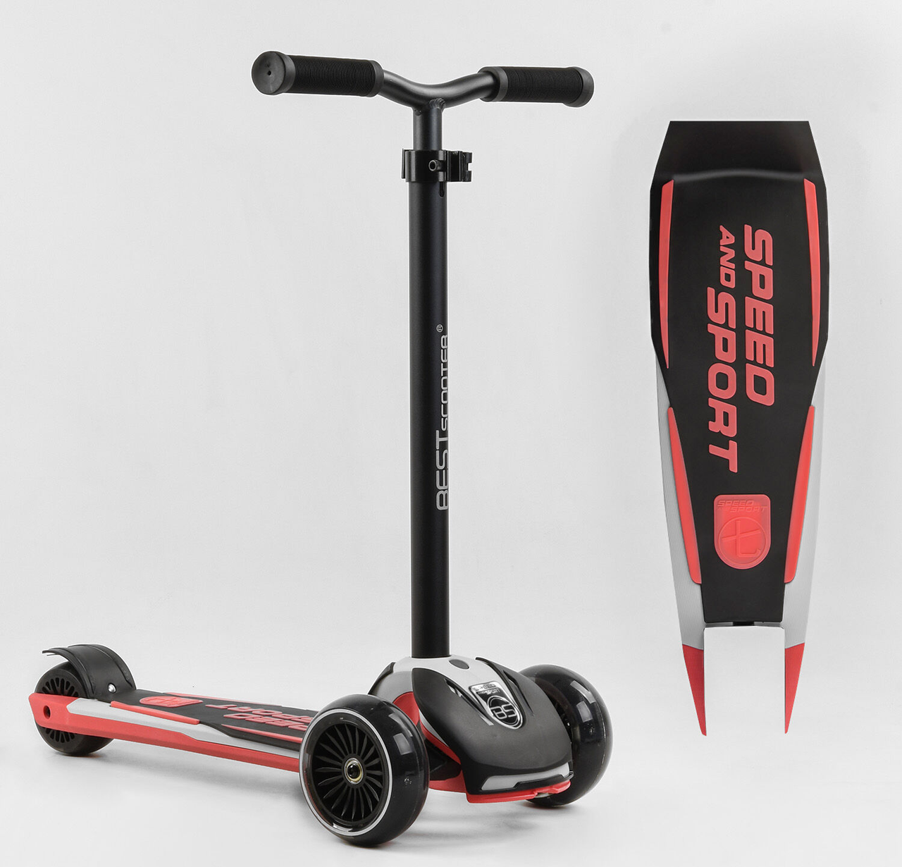 Самокат триколісний Best Scooter HW, Red 00505
