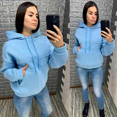 Блакитне жіноче худі,РОЗМІР ТІЛЬКИ 48