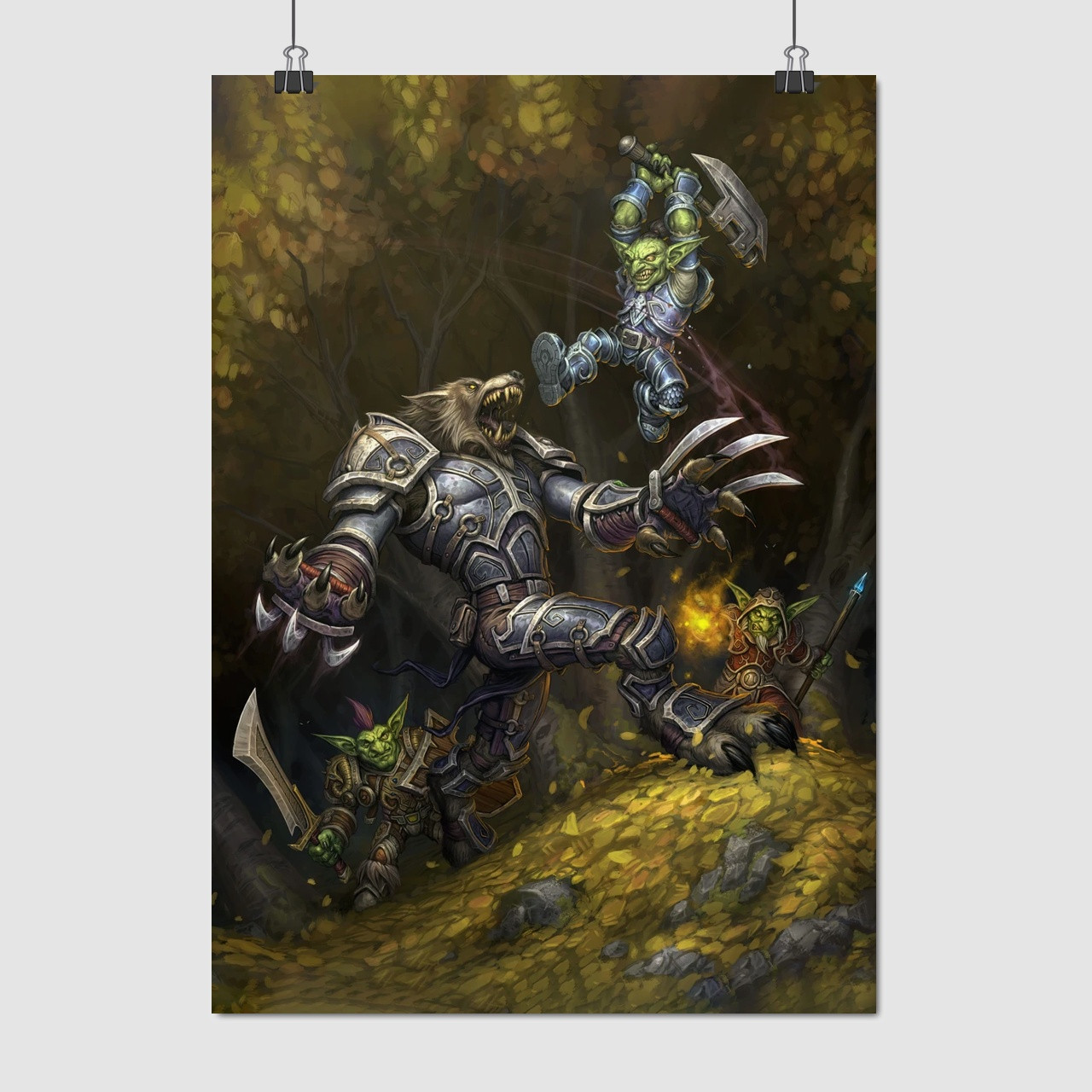 Плакат "Варкрафт, Ворген та гобліни, Warcraft", 60×43см