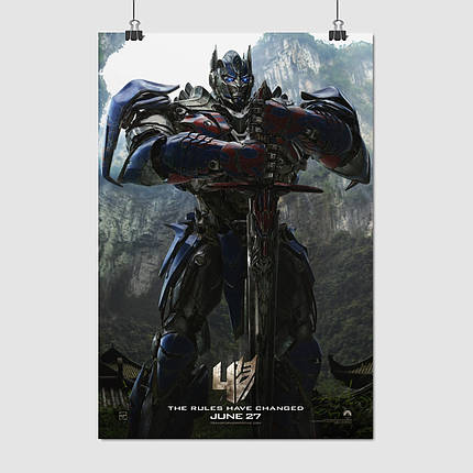 Плакат "Трансформери 4: Епоха винищення, Transformers 4 (2014)", 60×41см, фото 1