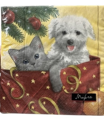 Салфетка Марго Великодні звірятка 3 шари 20 штук 33х33 см (640452/15), фото 1