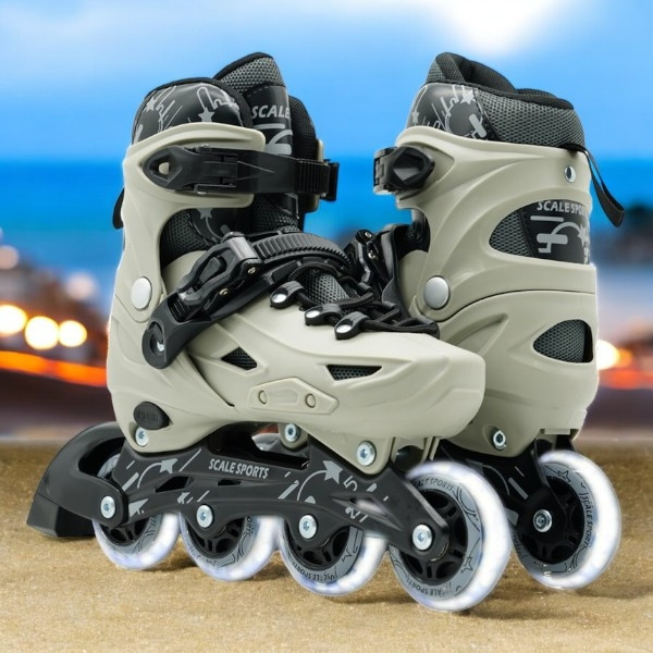 Ролики дитячі розмір 34-38 Scale Sports Gray LF 605 Сірі, фото 1
