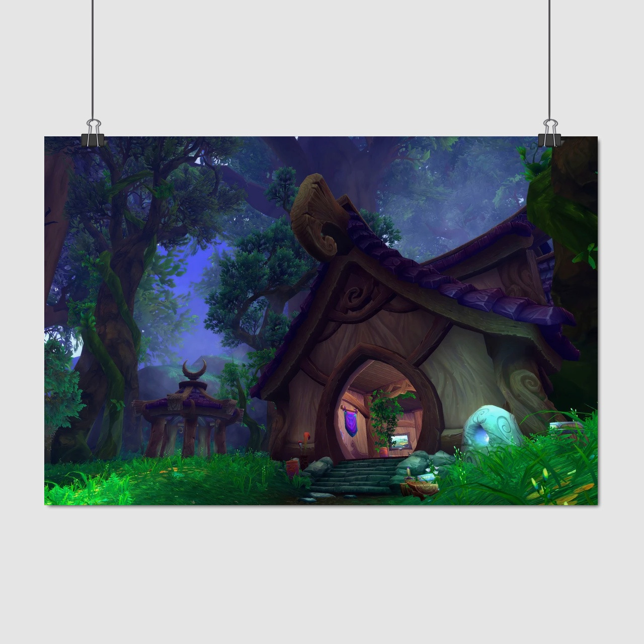 Плакат "Варкрафт, хатинка у лісі, Warcraft", 40×60см