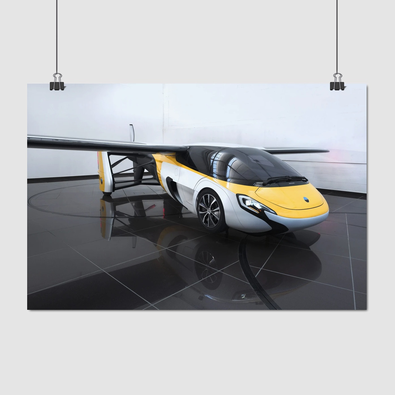 Плакат "Гібридний автомобіль-літак AirCar", 40×60см