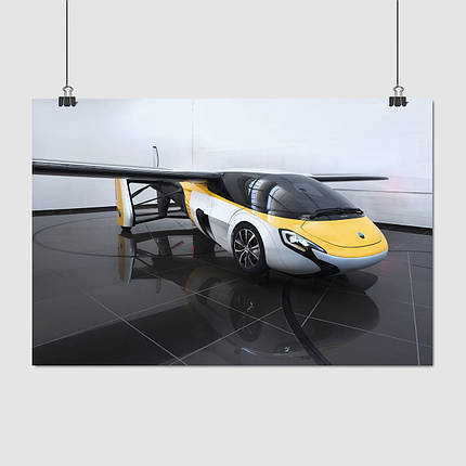 Плакат "Гібридний автомобіль-літак AirCar", 40×60см, фото 1