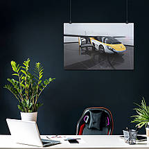 Плакат "Гібридний автомобіль-літак AirCar", 40×60см, фото 4