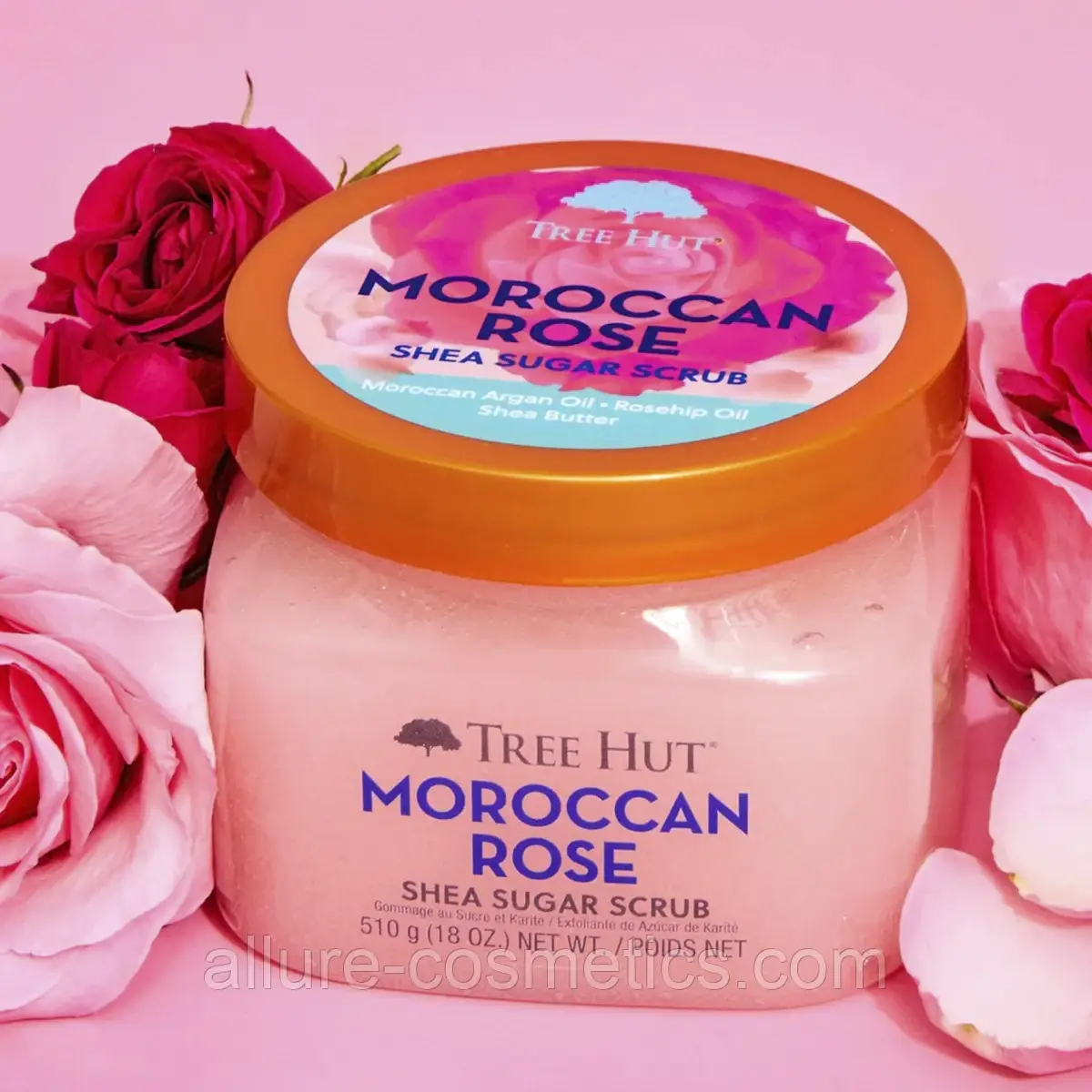 Цукровий скраб з олією ши Марокканська троянда Tree Hut Shea Sugar scrub Moroccan Rose 510 гр