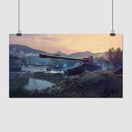 Плакат "Танки на заході сонця", 34×60см, фото 1