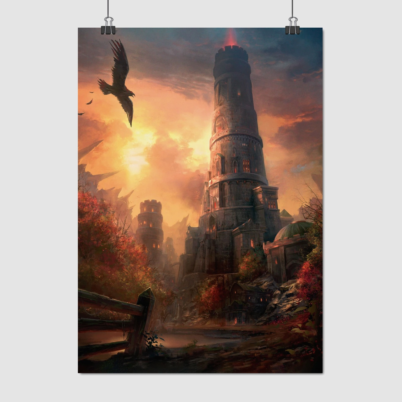 Плакат "Варкрафт, Каражан, Вежа Медіва, Warcraft", 60×43см