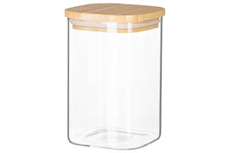 Банка для сипких Ardesto Fresh квадратна 480 мл h13,5 см скло (AR1348BLS)