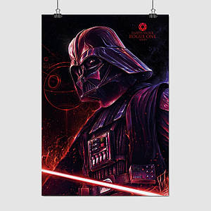 Плакат "Дарт Вейдер, Зоряні Війни, Darth Vader, Star Wars", 60×43см