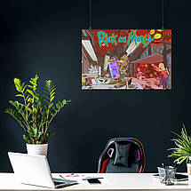 Плакат "Лабораторія Ріка, Rick and Morty", 40×60см, фото 3