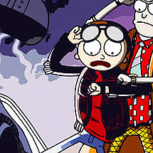 Плакат "Рік та Морті, Назад у майбутнє, Rick and Morty, Back to the Future", 60×43см, фото 2