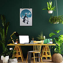 Плакат "Кінг-Конг на хмарочосі, Манхеттен, Нью-Йорк, King Kong, Empire State Building", 60×43см, фото 5