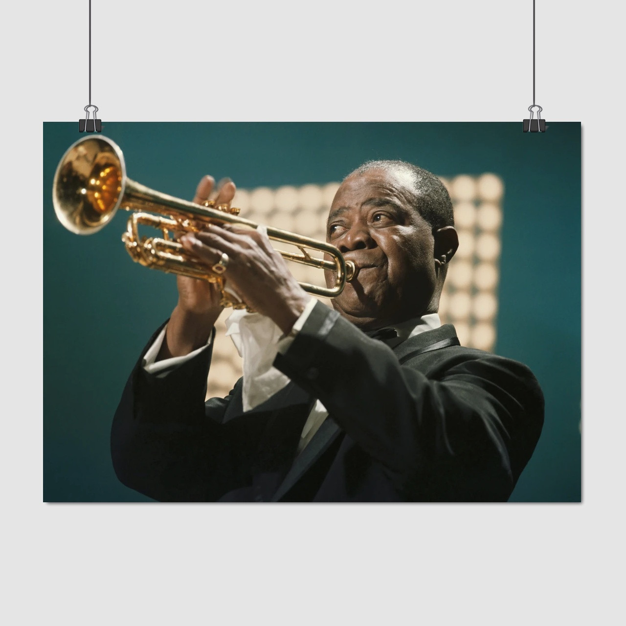 Плакат "Луї Армстронг, кольорове фото, Armstrong Lui", 43×60см