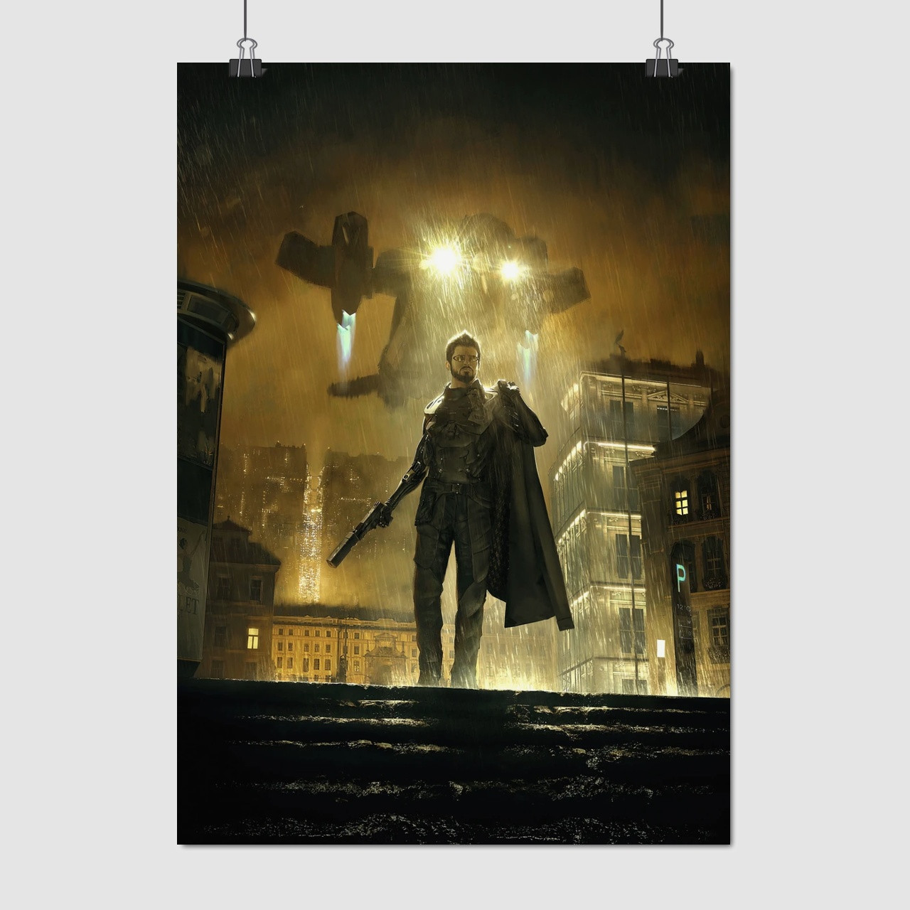 Плакат "Deus Ex: Людство розділене, Deus Ex: Mankind Devided", 60×43см