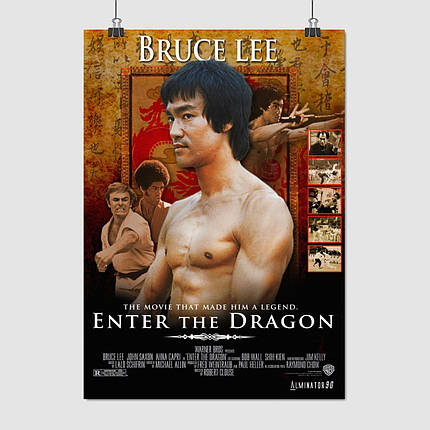 Плакат "Вихід Дракона (1973), Брюс Лі, Bruce Lee, Enter the Dragon", 60×43см, фото 1