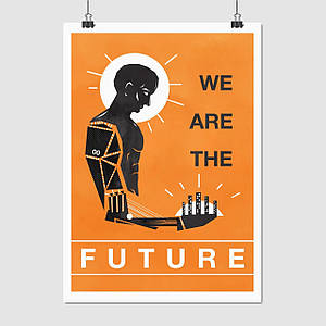Плакат "Деус Екс, Deus Ex: We're the future", 60×43см