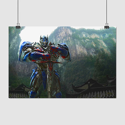 Плакат "Трансформери 4, Оптімус Прайм з мечем, Transformers 4, Optimus Prime", 40×60см, фото 1