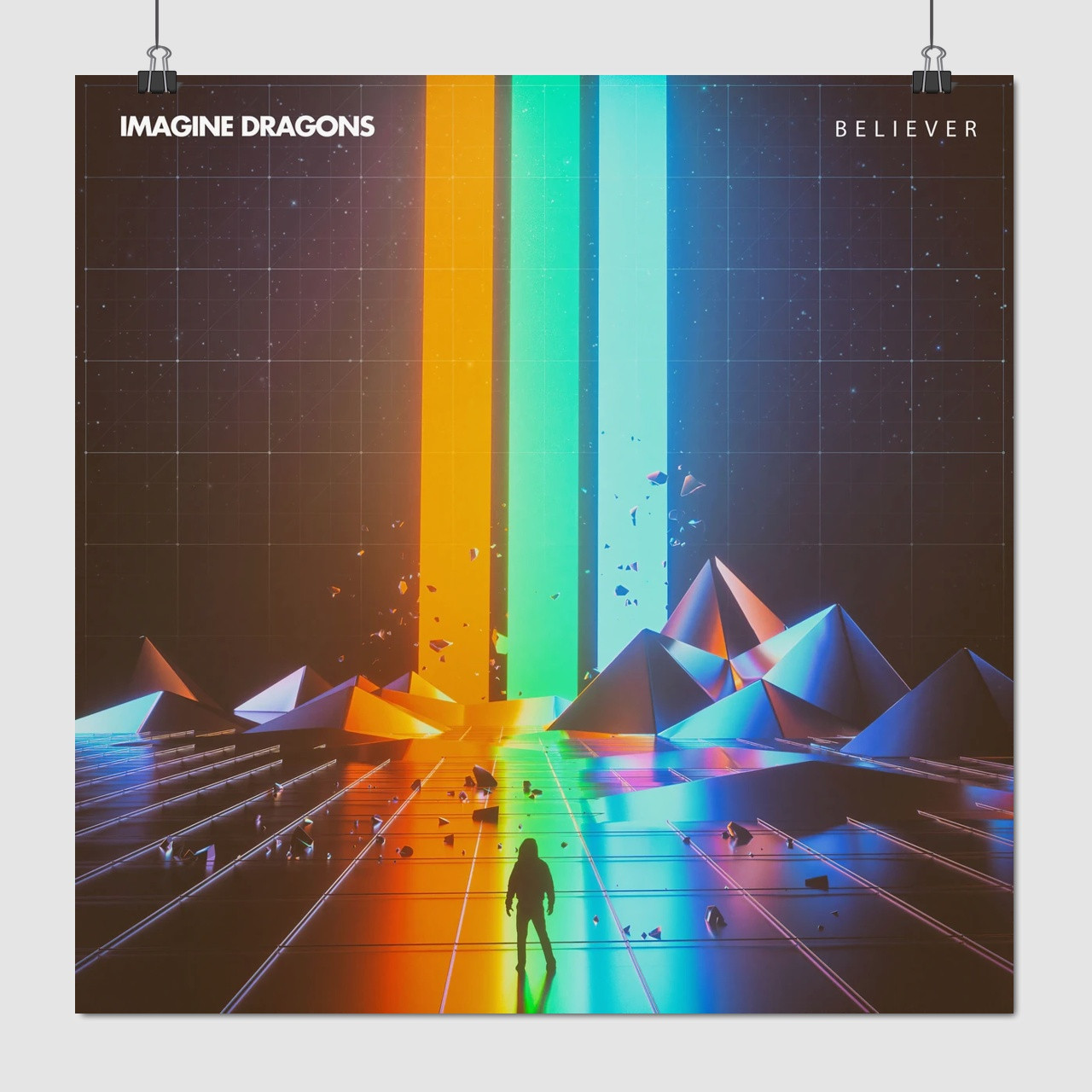 Плакат "Imagine Dragons, Believer", 60×60см