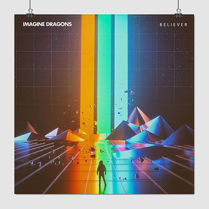 Плакат "Imagine Dragons, Believer", 60×60см, фото 1
