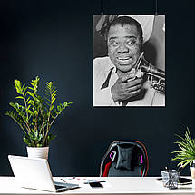 Плакат "Луї Армстронг з трубою, Armstrong Lui", 60×43см, фото 3