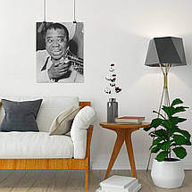 Плакат "Луї Армстронг з трубою, Armstrong Lui", 60×43см, фото 4