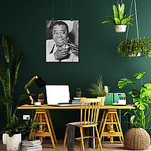 Плакат "Луї Армстронг з трубою, Armstrong Lui", 60×43см, фото 5