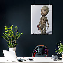 Плакат "Грут у магнітофонній стрічці, Groot", 60×43см, фото 4