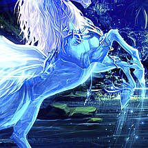 Плакат "Сяючий єдиноріг, фентезі, казка", 34×60см, фото 2