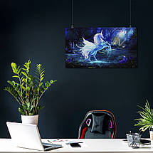 Плакат "Сяючий єдиноріг, фентезі, казка", 34×60см, фото 3