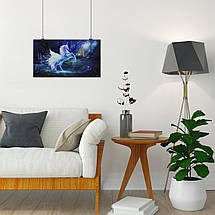 Плакат "Сяючий єдиноріг, фентезі, казка", 34×60см, фото 4