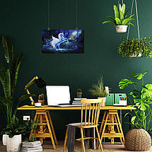 Плакат "Сяючий єдиноріг, фентезі, казка", 34×60см, фото 5