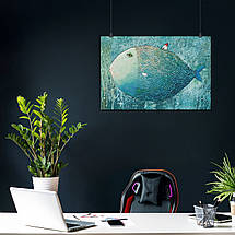 Плакат "Гігантська риба з будиночком на спині", 40×60см, фото 3