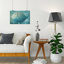 Плакат "Гігантська риба з будиночком на спині", 40×60см, фото 4