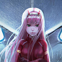 Плакат "Коханий у Франксі, Код 002, Нуль Два, Darling in the Franxx, Zero Two", 60×43см, фото 3