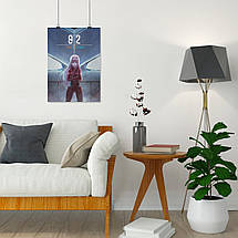Плакат "Коханий у Франксі, Код 002, Нуль Два, Darling in the Franxx, Zero Two", 60×43см, фото 5