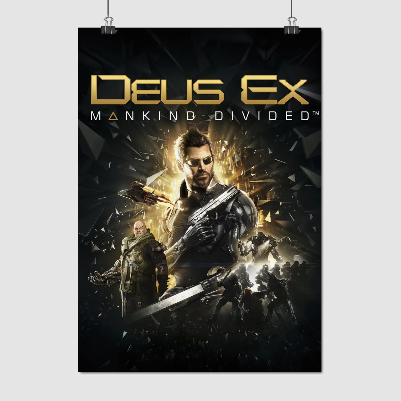 Плакат "Deus Ex: Людство розділене, Deus Ex: Mankind Devided", 60×43см