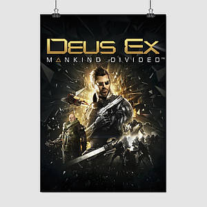 Плакат "Deus Ex: Людство розділене, Deus Ex: Mankind Devided", 60×43см