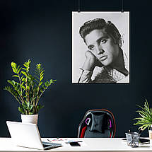 Плакат "Елвіс Преслі, крупним планом, сумний погляд, Elvis Presley", 60×43см, фото 3