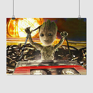 Плакат "Грут рве магнітофонну плівку, Groot", 43×60см