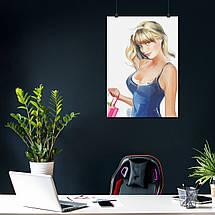 Плакат "Дівчина із сумочкою", 43×60см, фото 3