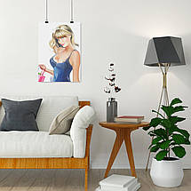 Плакат "Дівчина із сумочкою", 43×60см, фото 4