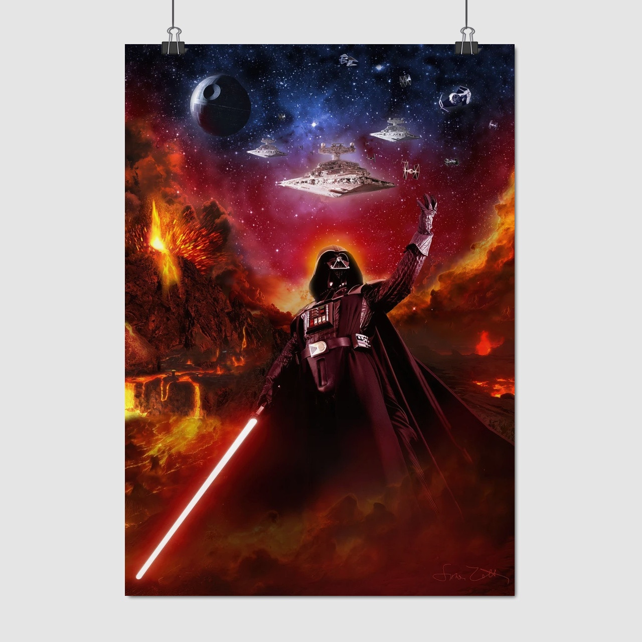 Плакат "Дарт Вейдер, Зоряні Війни, Darth Vader, Star Wars", 60×43см