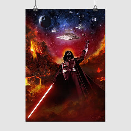 Плакат "Дарт Вейдер, Зоряні Війни, Darth Vader, Star Wars", 60×43см, фото 1