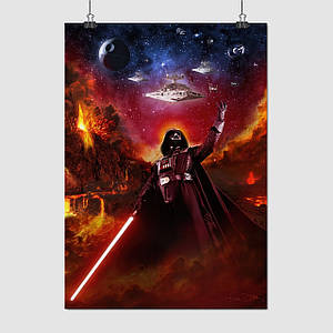 Плакат "Дарт Вейдер, Зоряні Війни, Darth Vader, Star Wars", 60×43см