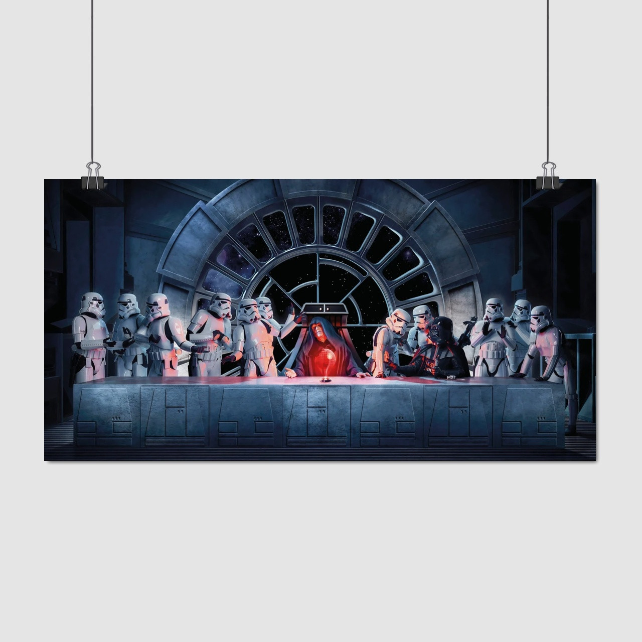 Плакат "Тайна вечеря Палпатіна, Star Wars, Last Supper", 31×60см