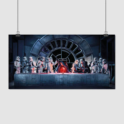 Плакат "Тайна вечеря Палпатіна, Star Wars, Last Supper", 31×60см, фото 1