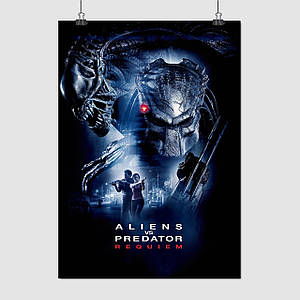 Плакат "Чужі проти Хижака: Реквієм, Aliens vs. Predator: Requiem (2007)", 60×43см