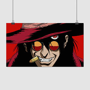 Плакат "Геллсінґ, вампір Алукард, Hellsing", 34×60см